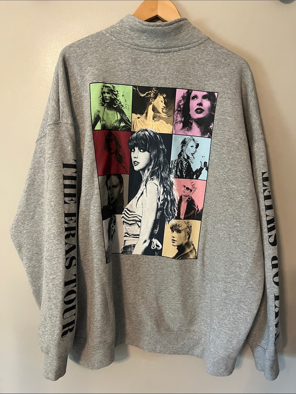 Taylor Swift The Eras Tour Grey Quarter-Zip Size 2XL